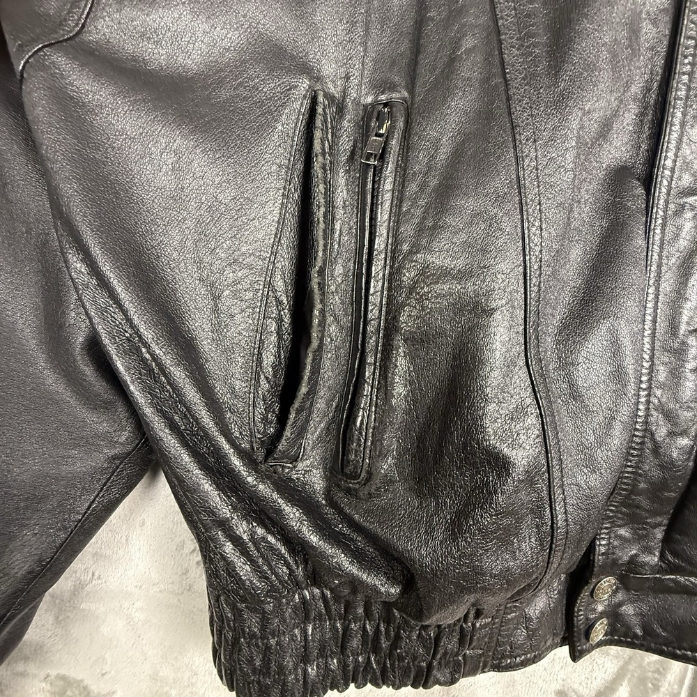 Wilsons Leather Experts Men's XLT Thinsulate 3M Heavy Zip Jacket Black‎ VTG - Picture 3 of 15